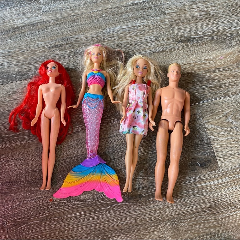 Barbies And Ken Dolls Bundle Gently Played With